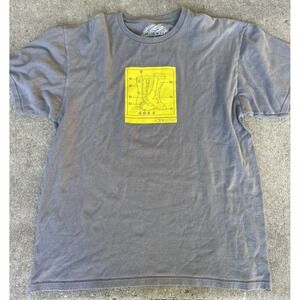 alpinestars tshirt gray with yellow motorcycle boots size large‎